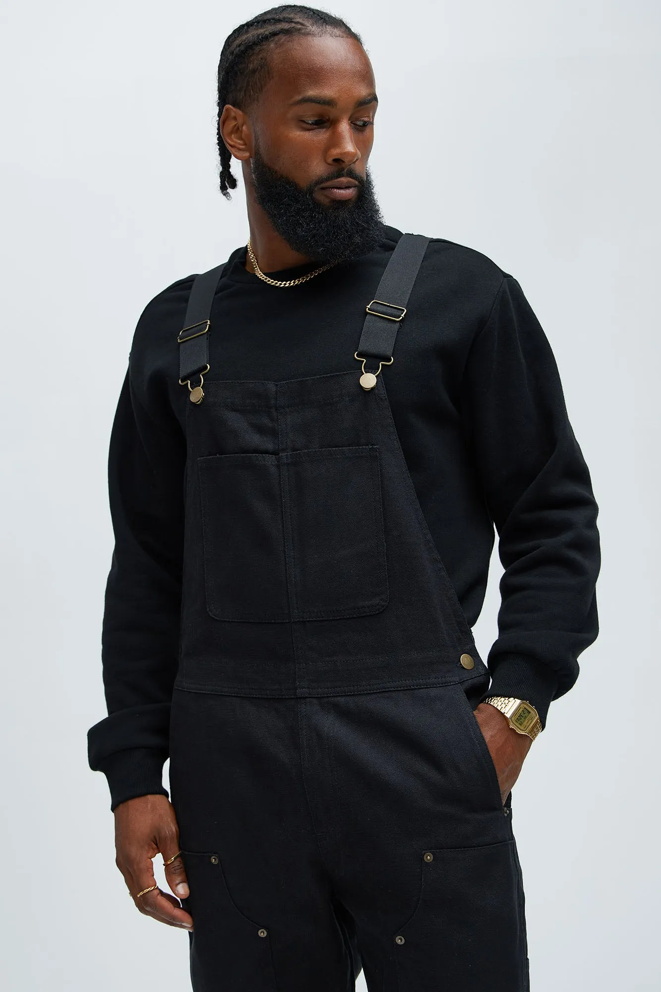 Alexander Utility Canvas Overalls - Black