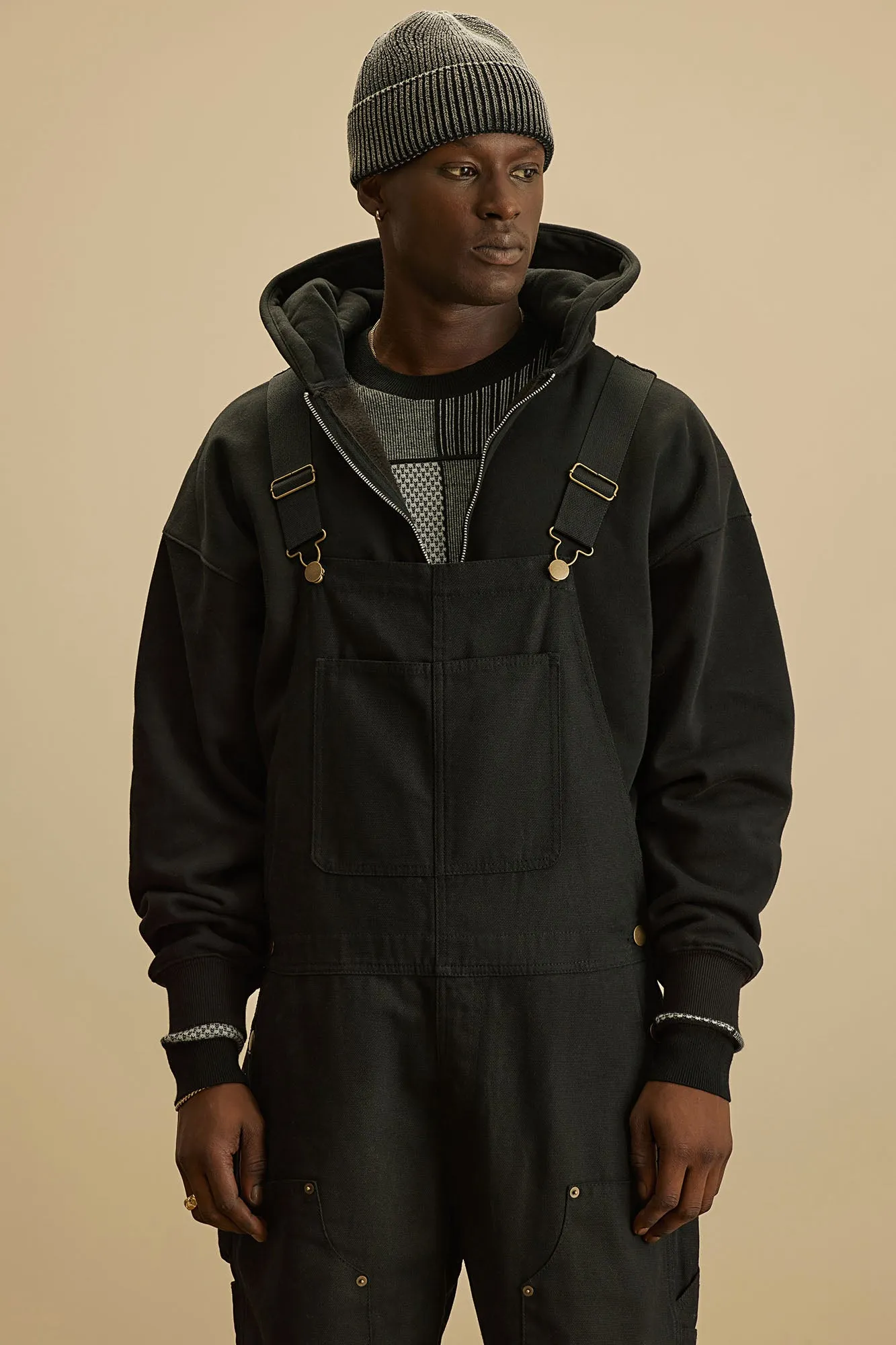Alexander Utility Canvas Overalls - Black
