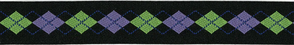 Argyle Purple 1" Dog Collar