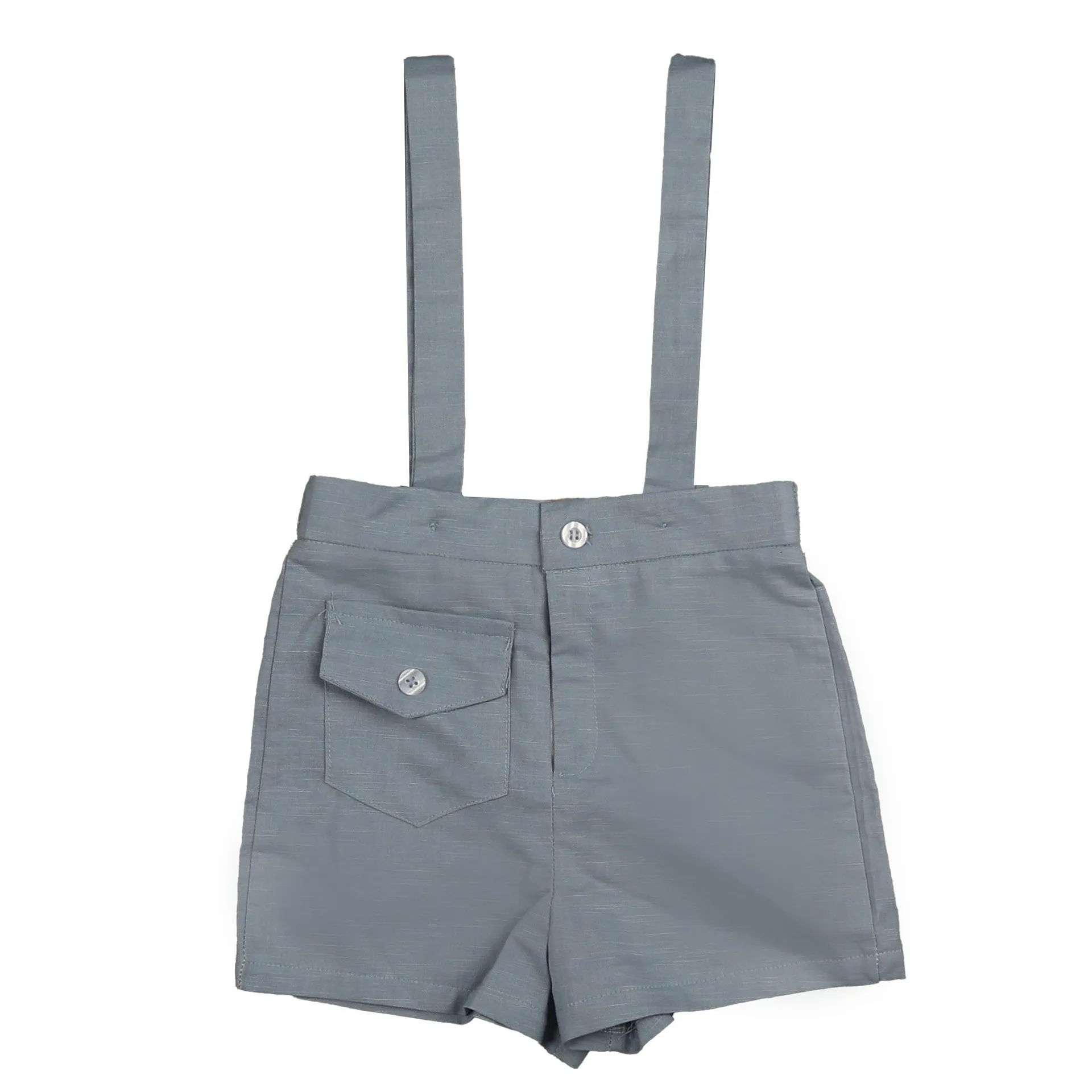 Belati Light Blue Baby Overalls With Flap Pocket (BBB506)