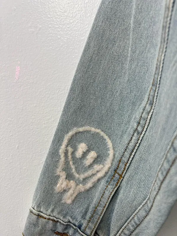 Blue See Good In All Things Crop Denim Jacket