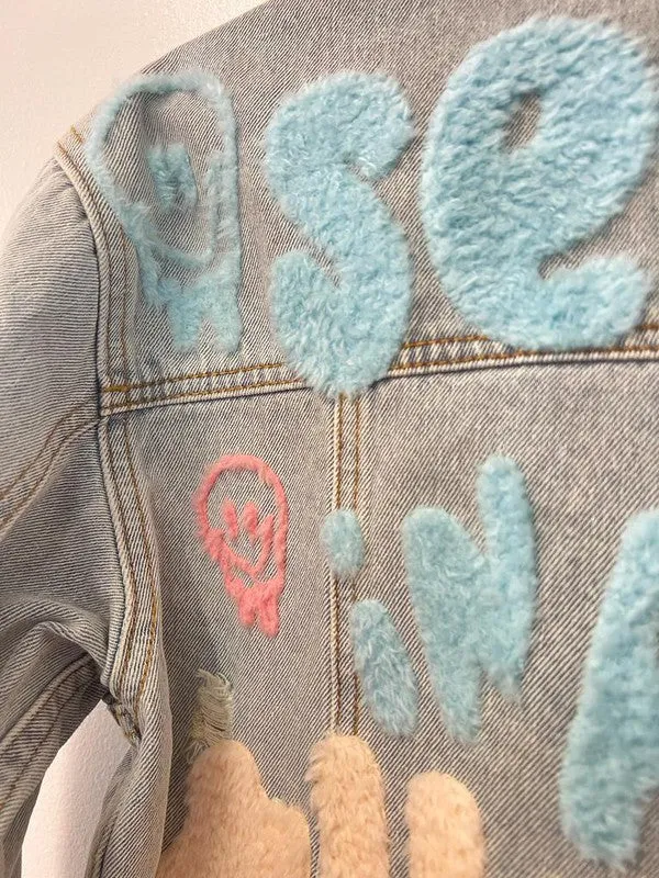 Blue See Good In All Things Crop Denim Jacket