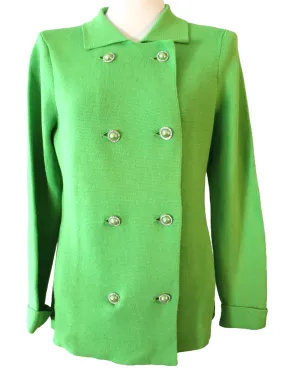 Bright Spring Green Sweater Jacket