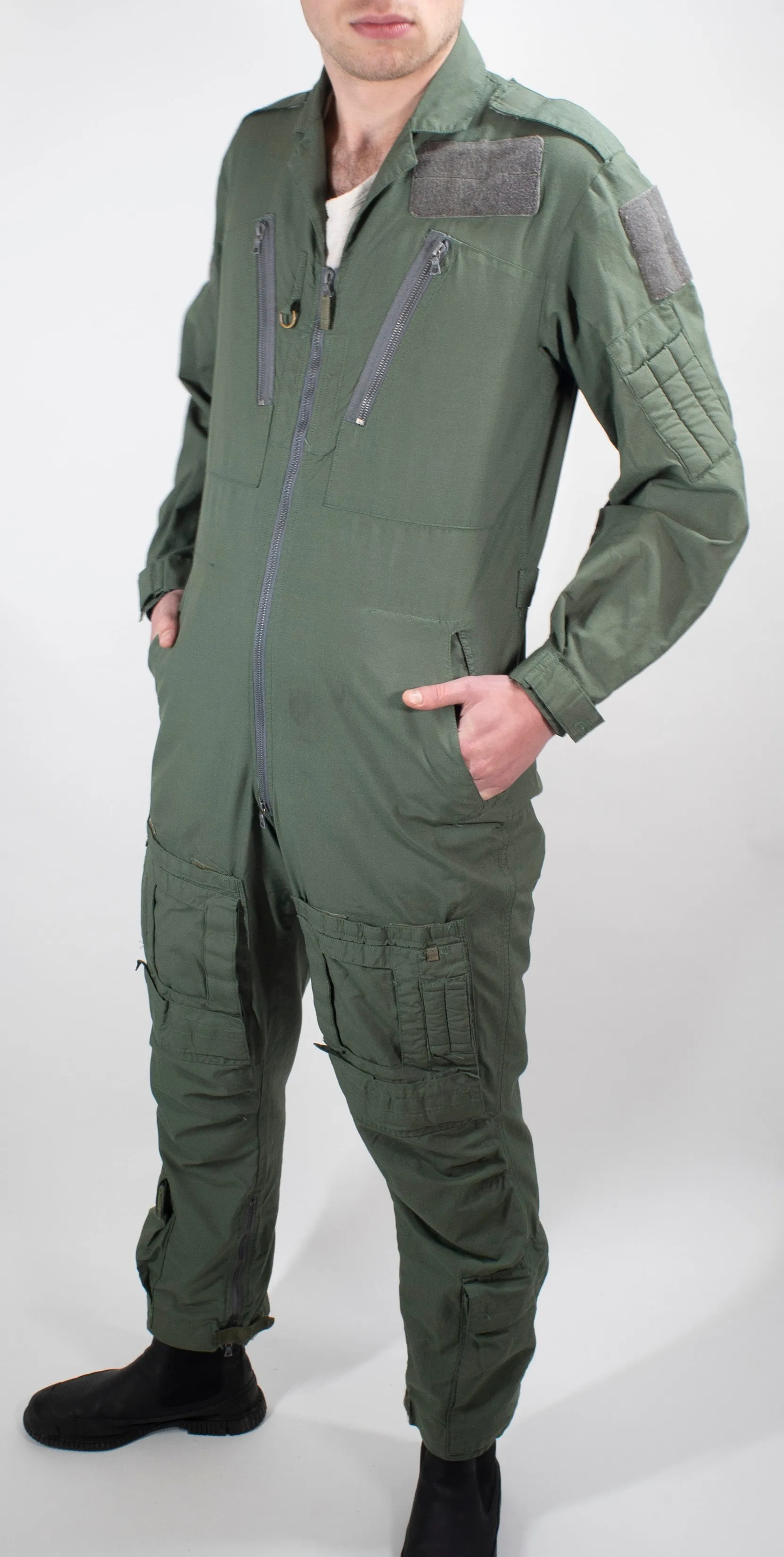 British Royal Air Force Flying Suit - Pilot - Sage Green - slim fit with Knee Pockets
