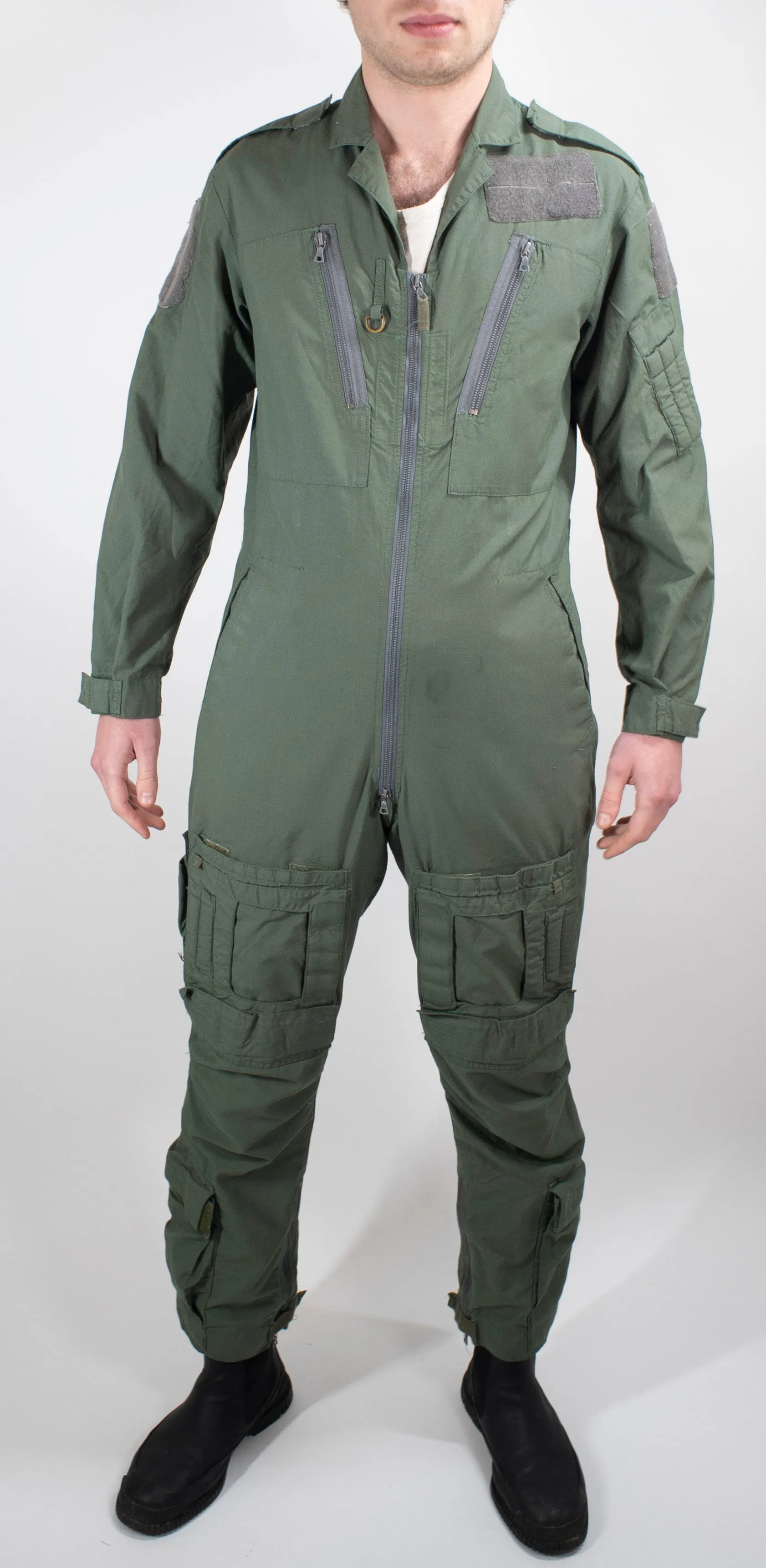 British Royal Air Force Flying Suit - Pilot - Sage Green - slim fit with Knee Pockets