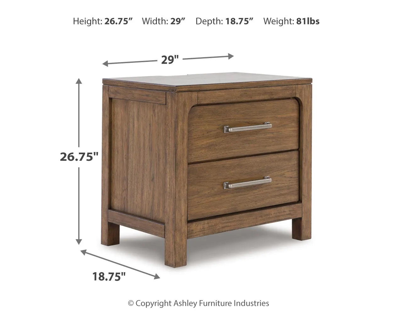 Cabalynn California King Panel Bed with Dresser, Chest and Nightstand in Light Brown