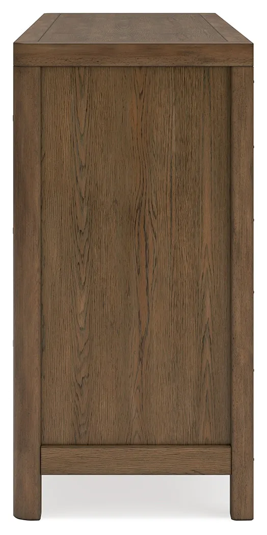 Cabalynn California King Panel Bed with Dresser, Chest and Nightstand in Light Brown