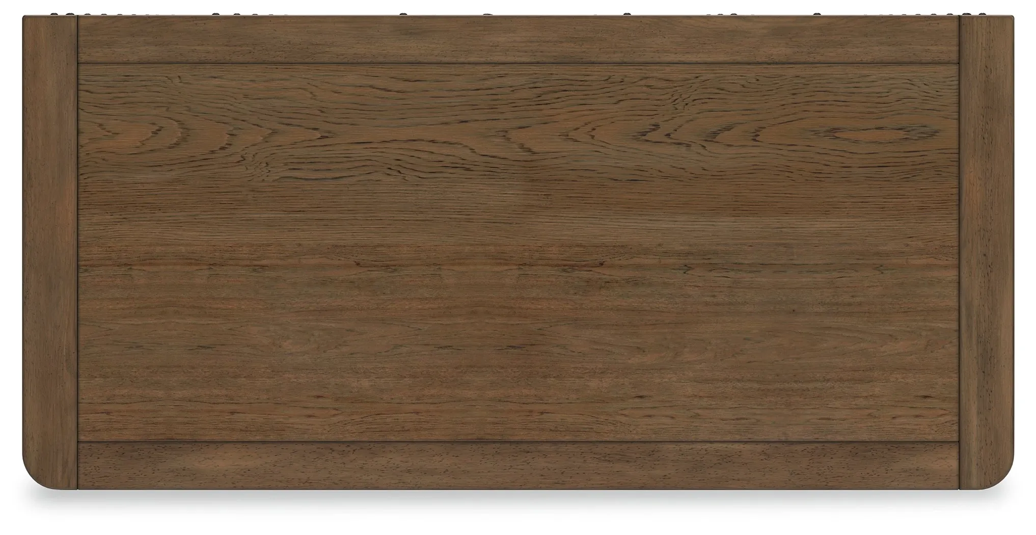 Cabalynn King Panel Bed with Storage with Mirrored Dresser and Chest in Light Brown