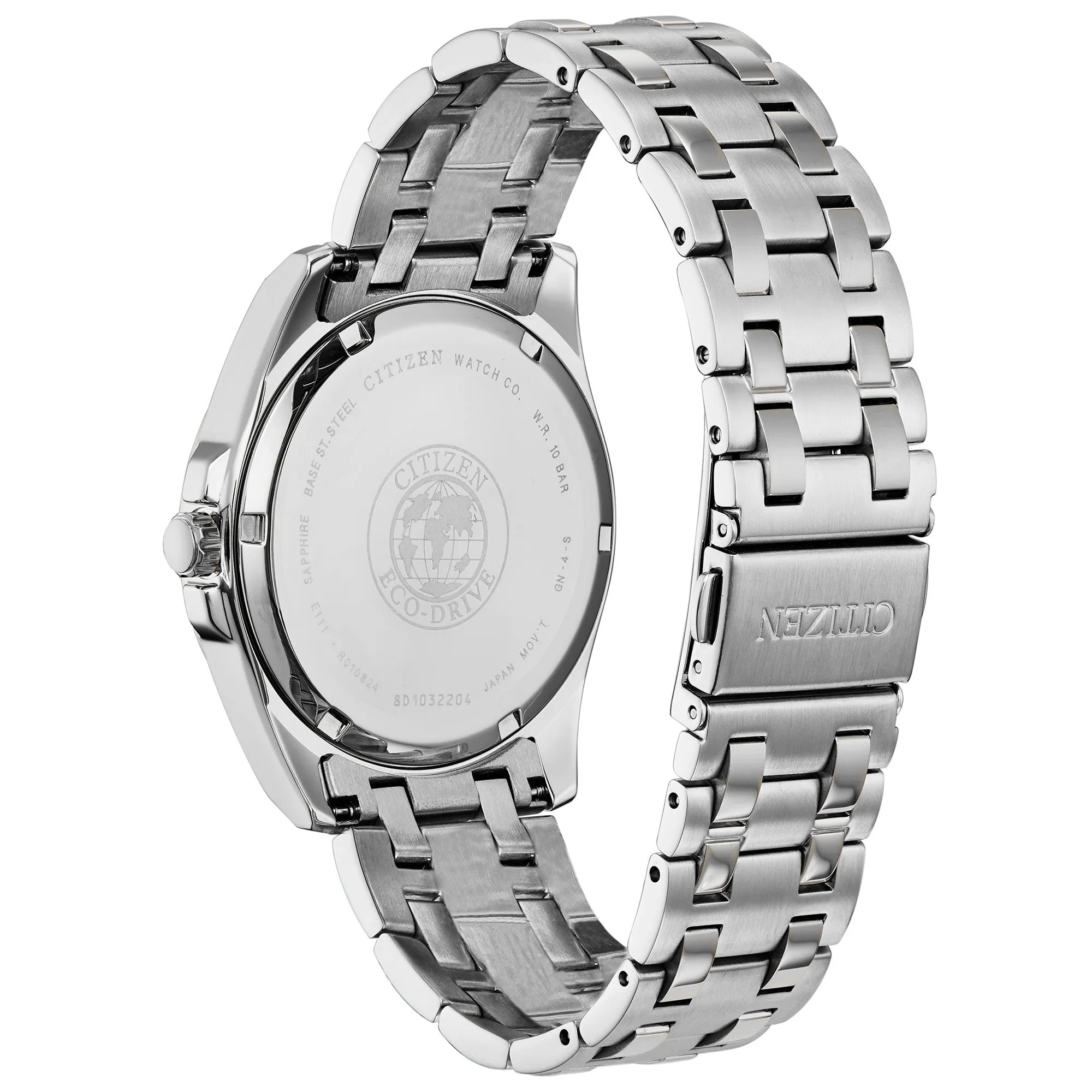 Citizen Mens Corso Eco-Drive Watch - Gray Stainless Steel Bracelet