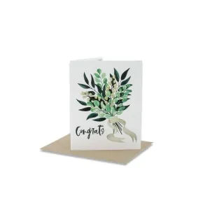 Congrats Wedding Bouquet Card