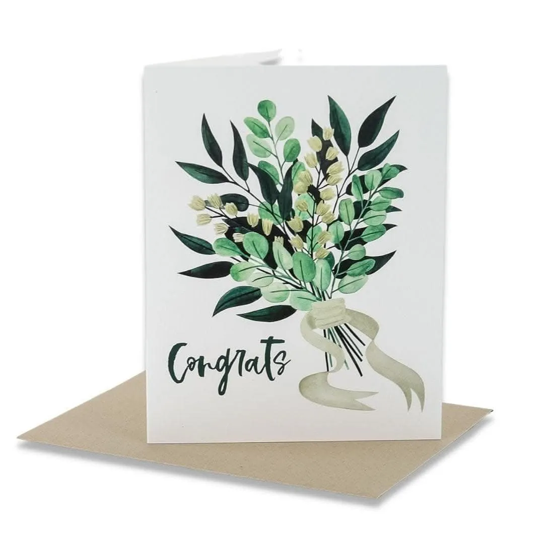 Congrats Wedding Bouquet Card