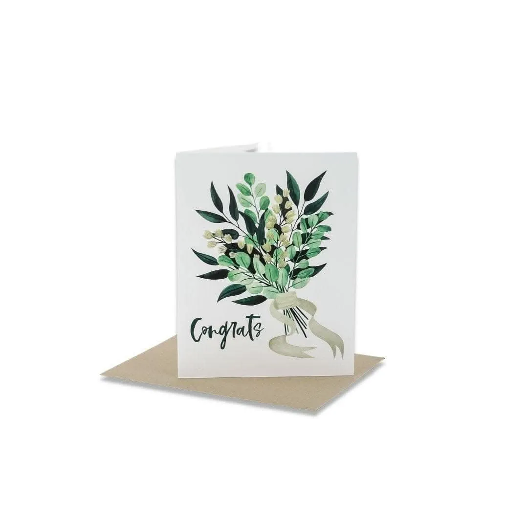 Congrats Wedding Bouquet Card