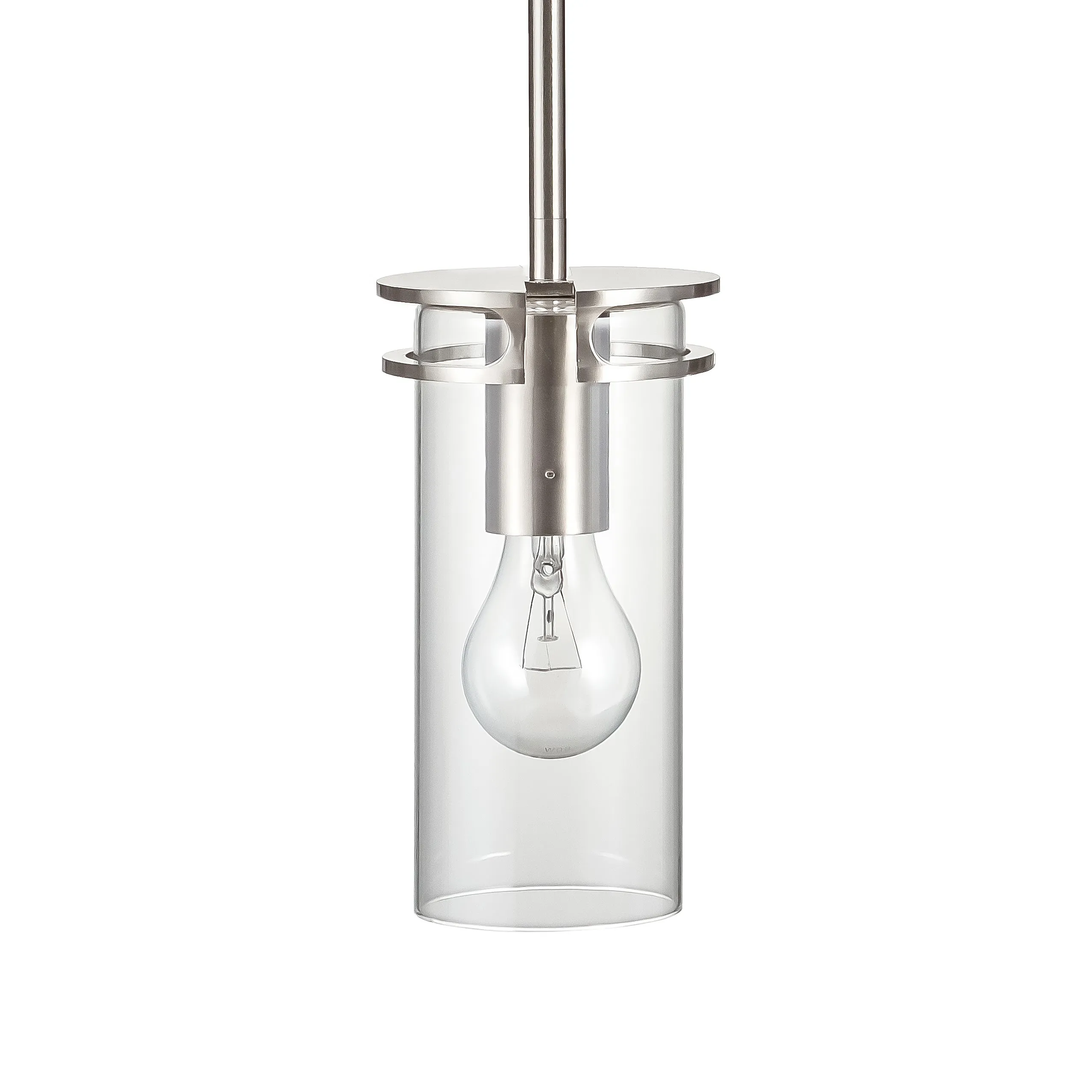 Devonshire Transitional Pendant Light in Brushed Nickel