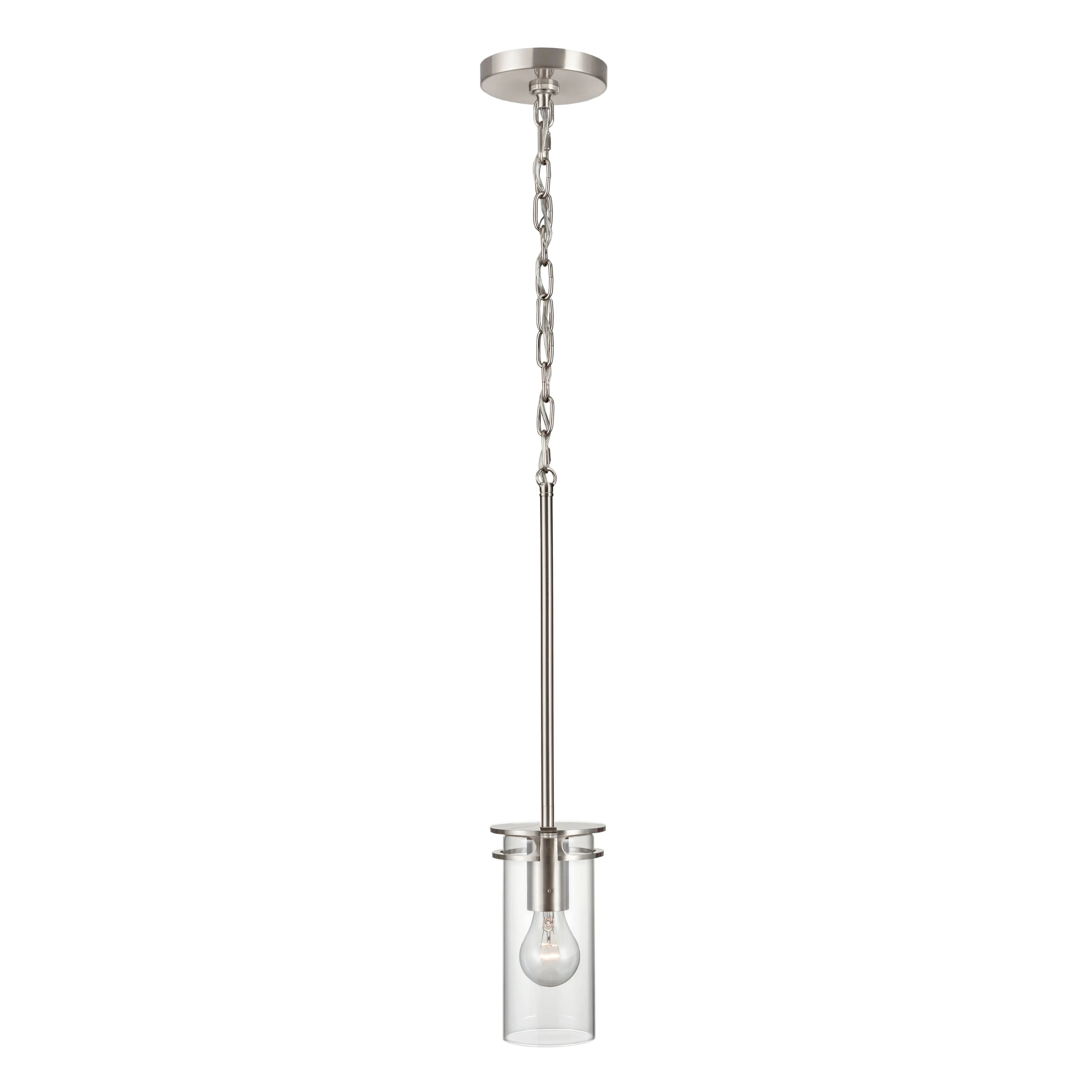 Devonshire Transitional Pendant Light in Brushed Nickel