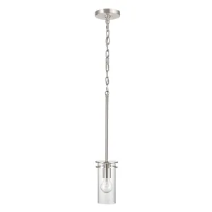 Devonshire Transitional Pendant Light in Brushed Nickel