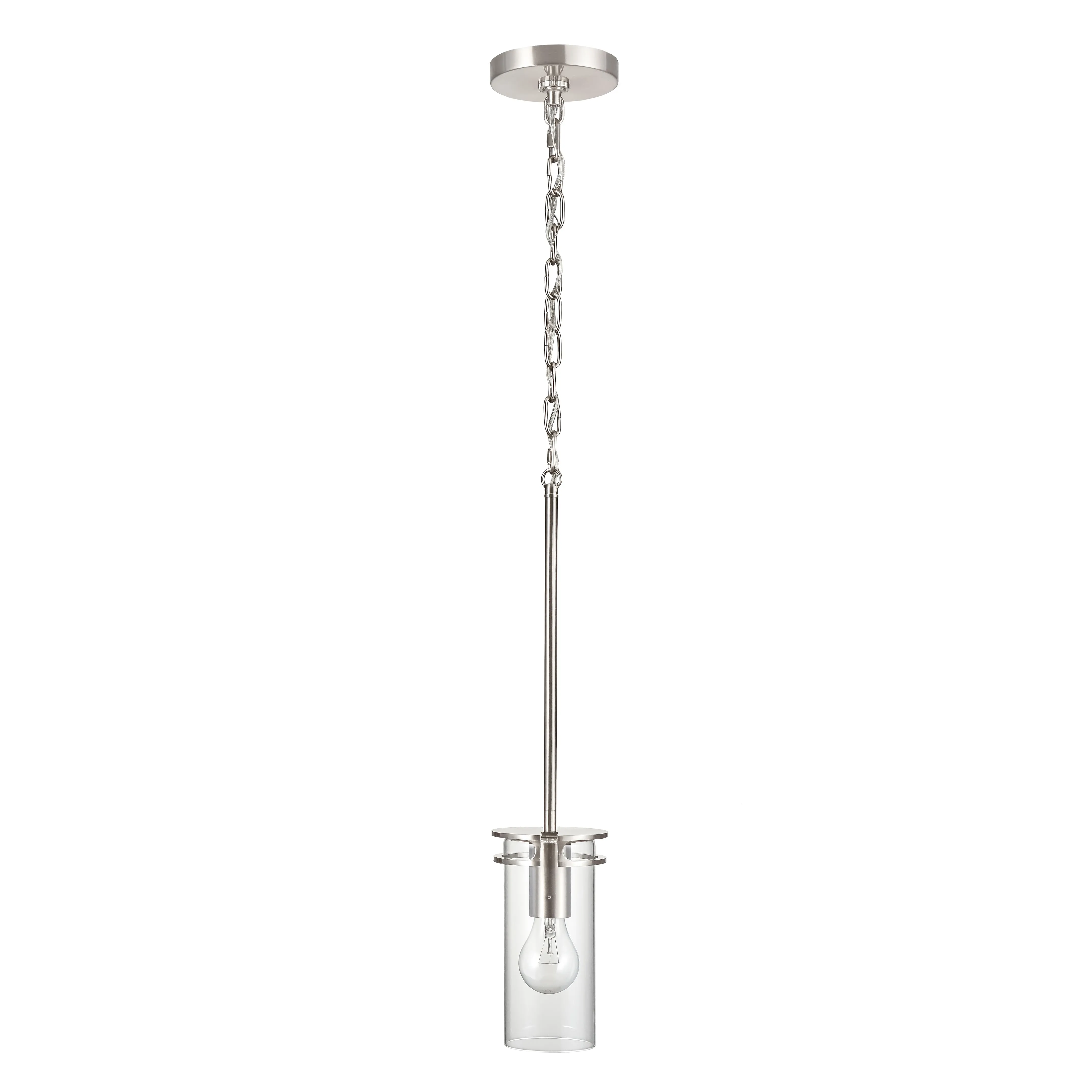 Devonshire Transitional Pendant Light in Brushed Nickel