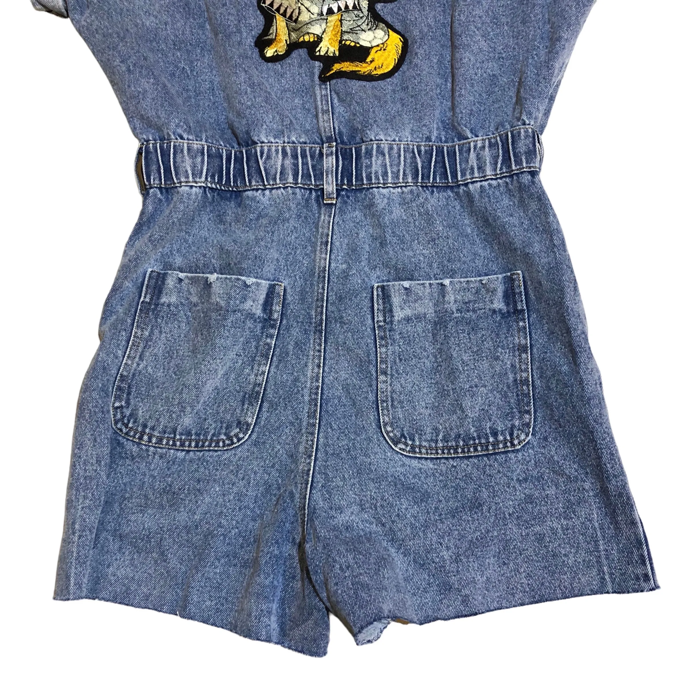 Embellished Shiba Blue Denim Jumpsuit
