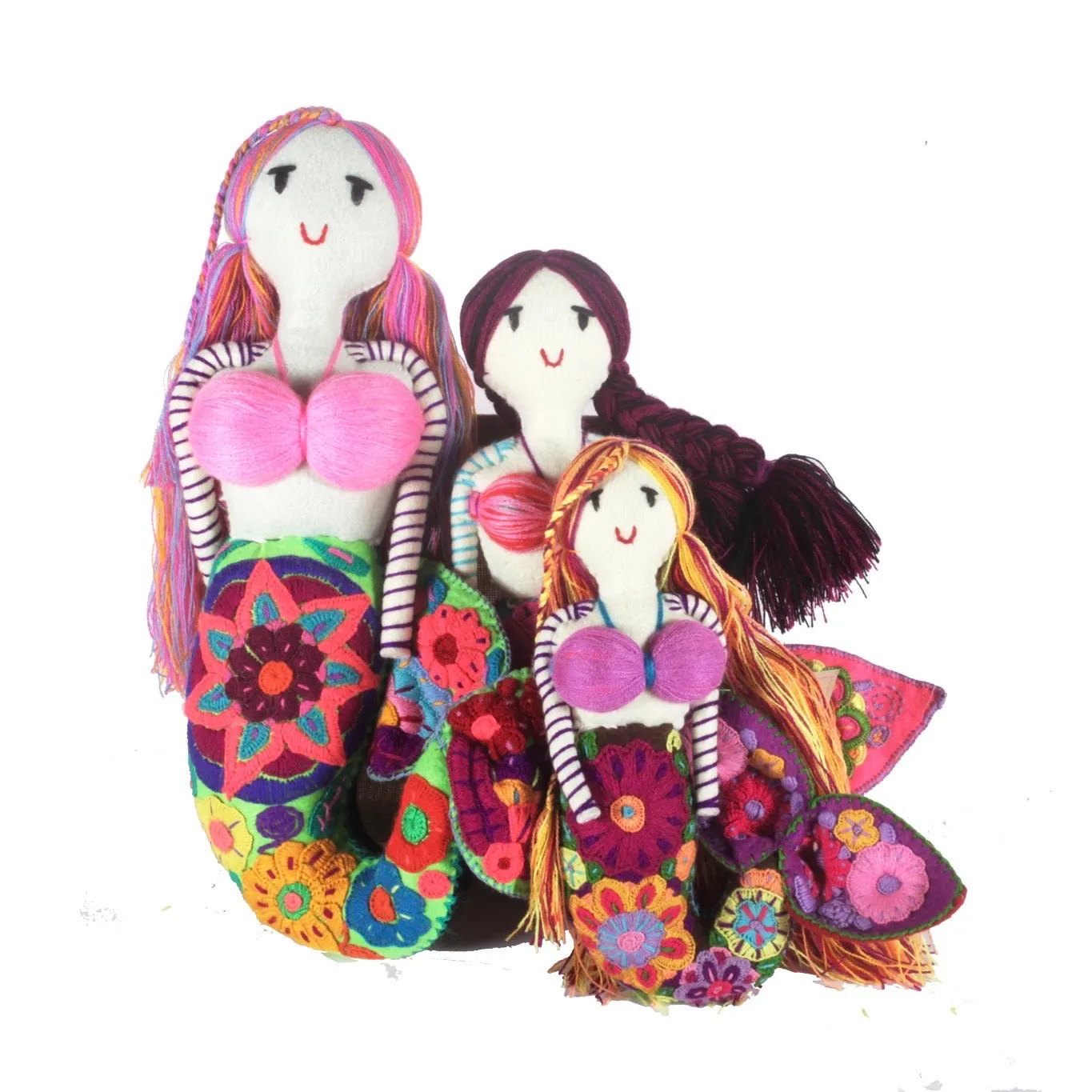 Embroidered Mermaid Doll - Medium