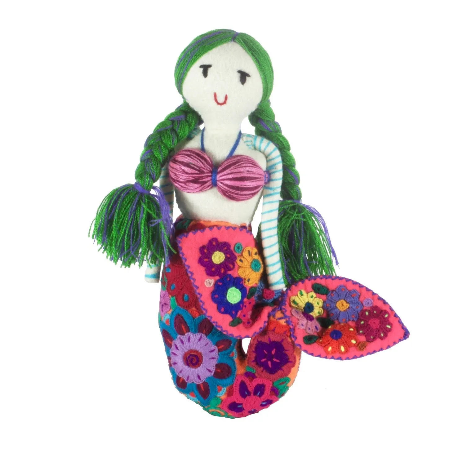 Embroidered Mermaid Doll - Medium