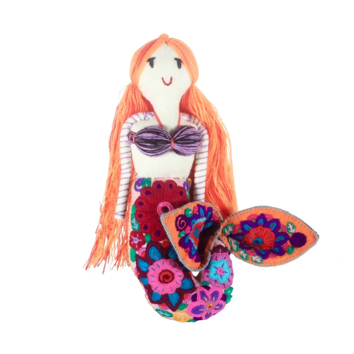 Embroidered Mermaid Doll - Medium