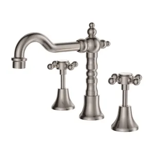 Fienza Lillian Basin Tap Set - Brushed Nickel