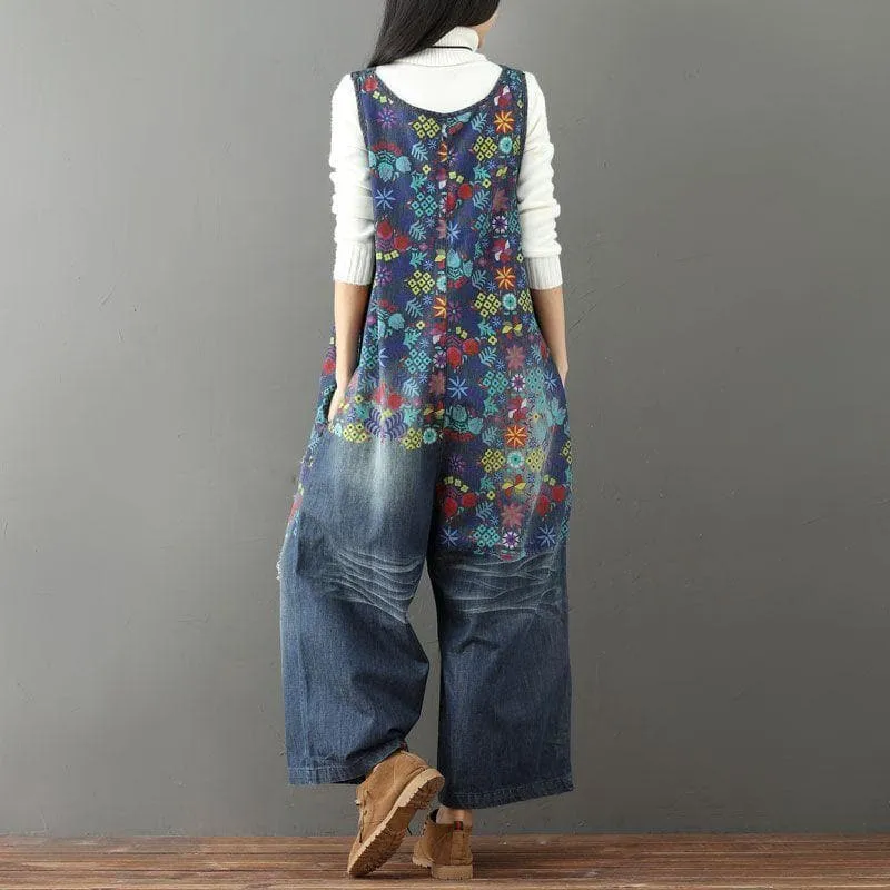 Floral Vintage 90s Overall