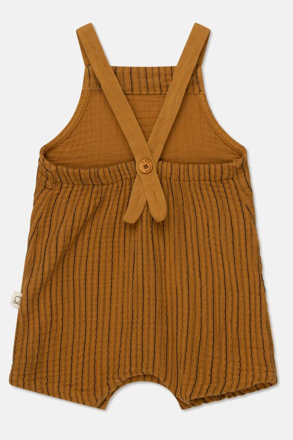 Gauze Stripe Baby Overalls