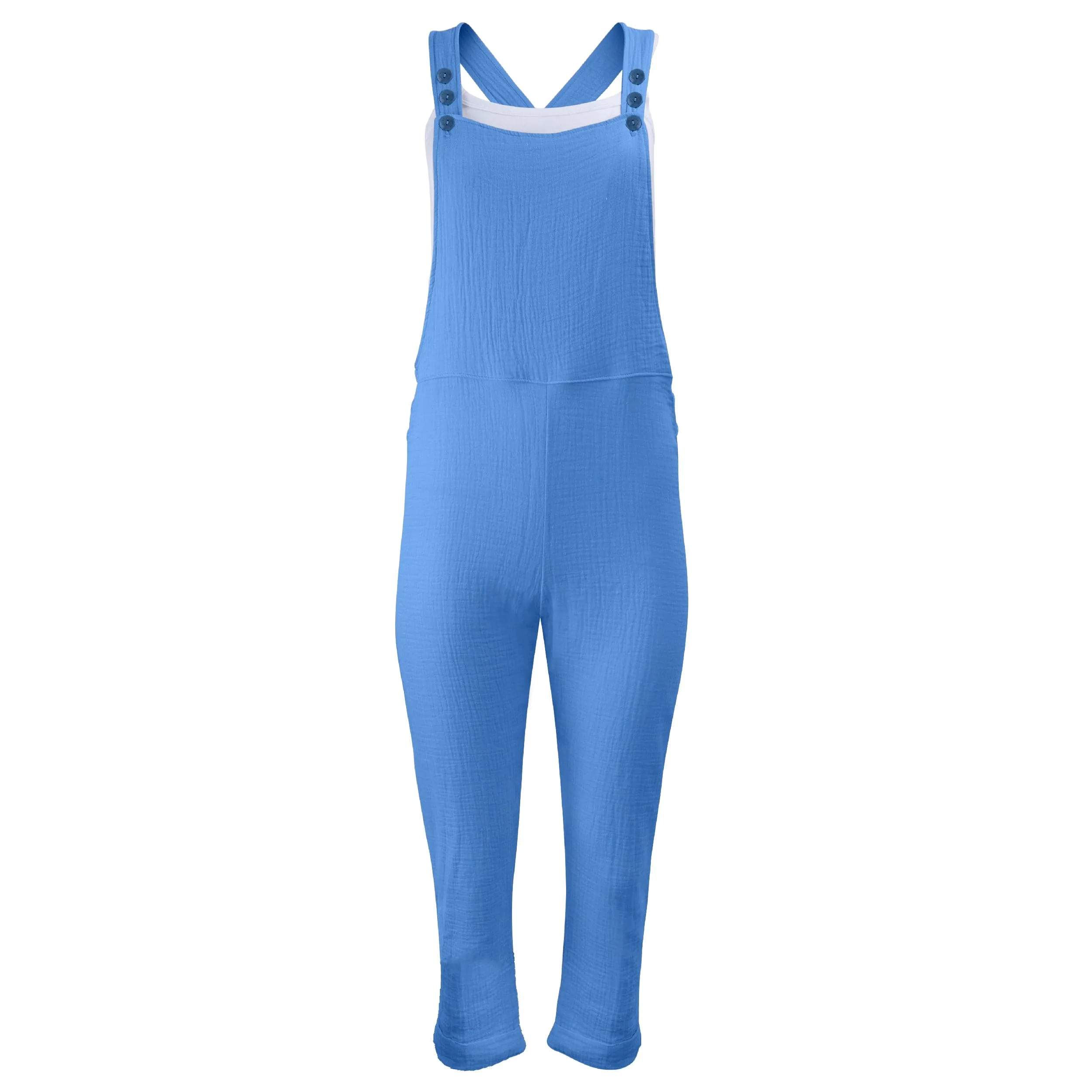 Kali Organic Cotton Jumpsuit - Azure