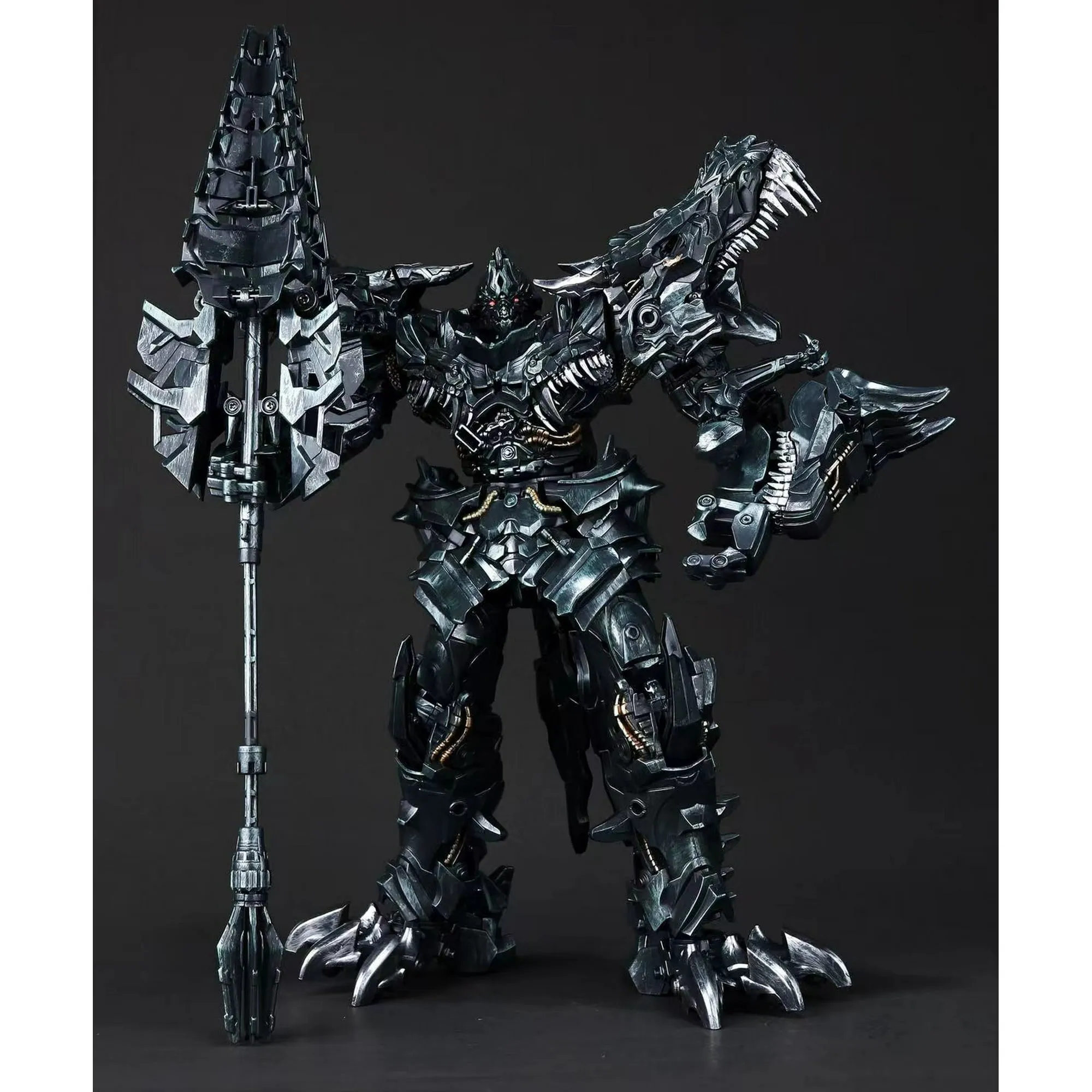 Leader Class Grimlock 12 Inch Action Figure Model Toy Transformers Series Deluxe Class Toy (ABS Alloy) Autobots Optimus Prime Mount Tyrannosaurus Rex contempt figure model boy