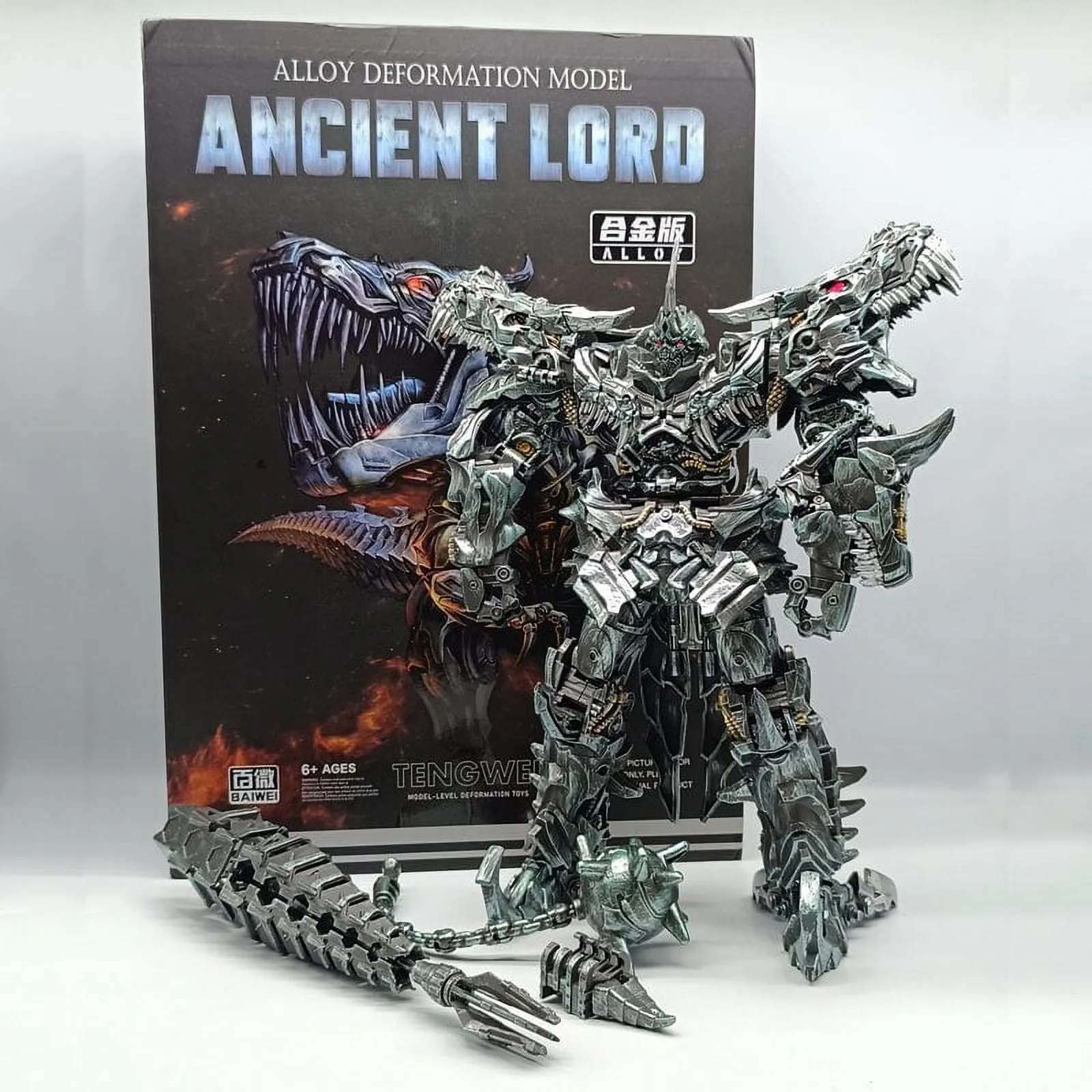 Leader Class Grimlock 12 Inch Action Figure Model Toy Transformers Series Deluxe Class Toy (ABS Alloy) Autobots Optimus Prime Mount Tyrannosaurus Rex contempt figure model boy