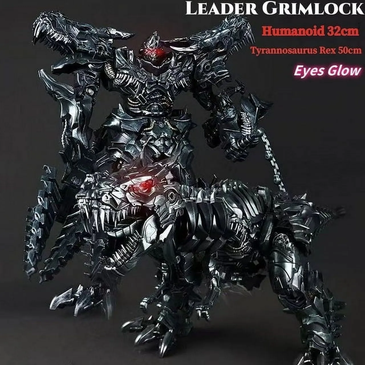 Leader Class Grimlock 12 Inch Action Figure Model Toy Transformers Series Deluxe Class Toy (ABS Alloy) Autobots Optimus Prime Mount Tyrannosaurus Rex contempt figure model boy