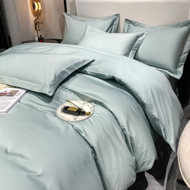 Light luxury Hotel Simple Double-Ply Pure Cotton Four-Piece Bed Set