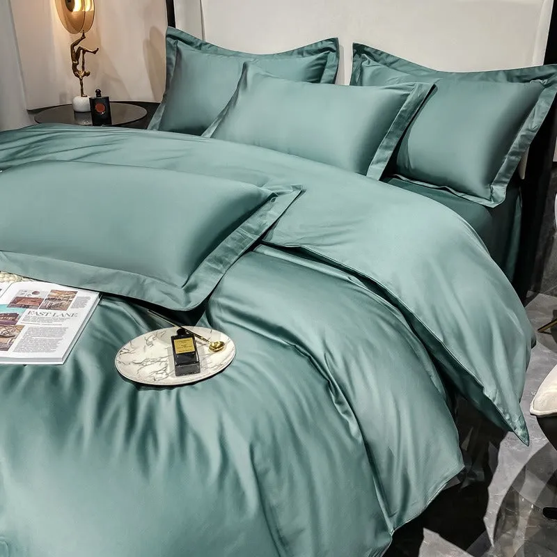 Light luxury Hotel Simple Double-Ply Pure Cotton Four-Piece Bed Set