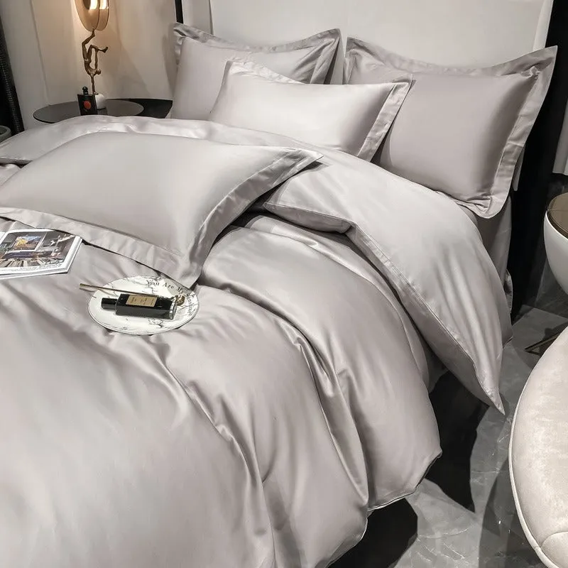Light luxury Hotel Simple Double-Ply Pure Cotton Four-Piece Bed Set