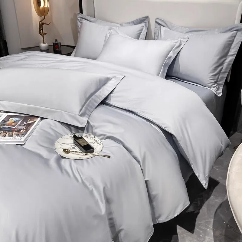 Light luxury Hotel Simple Double-Ply Pure Cotton Four-Piece Bed Set