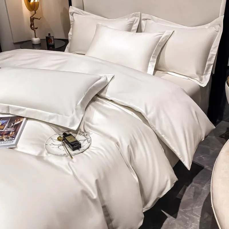 Light luxury Hotel Simple Double-Ply Pure Cotton Four-Piece Bed Set