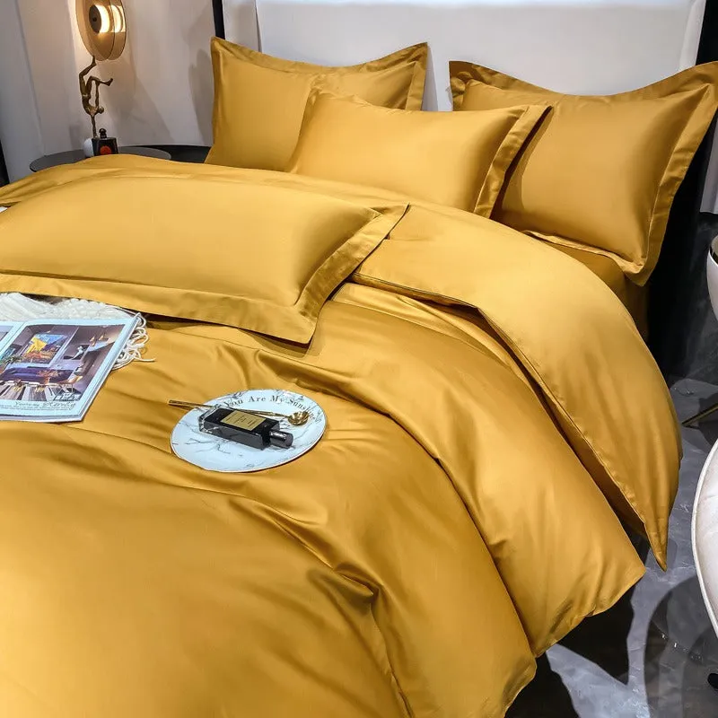 Light luxury Hotel Simple Double-Ply Pure Cotton Four-Piece Bed Set