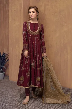 MariaB Designer Dress in Maroon Color #J6126