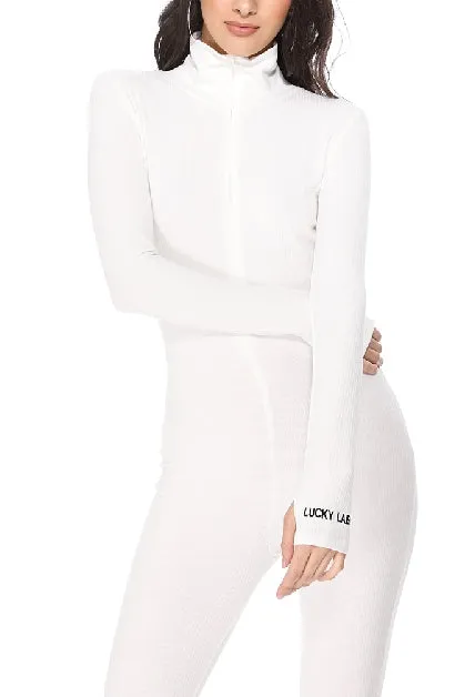 MB FASHION RIBBED ZIPPER JUMPSUIT 5515 SUN DAMAGE ON SALE