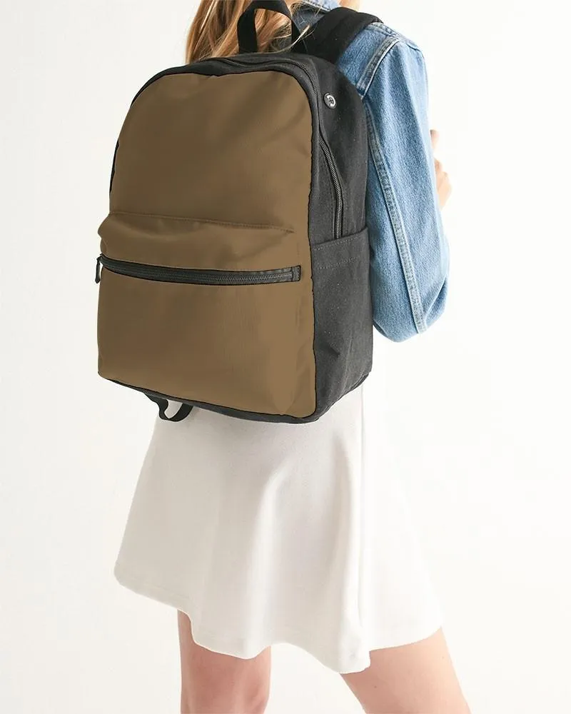 Medium Dark Orange Brown Canvas Backpack | Medium Dark Pastel Orange Brown | C0M30Y60K60