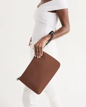 Medium Dark Red Brown Zip Pouch | Medium Dark Pastel Red Brown | C0M60Y60K60