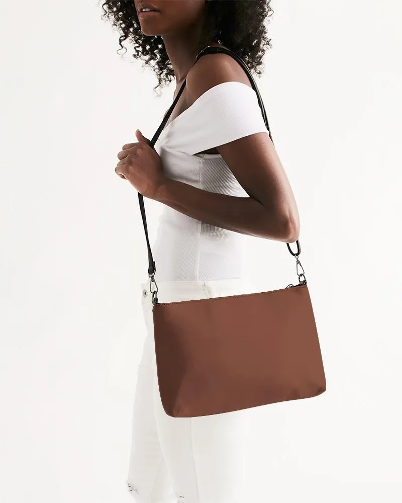 Medium Dark Red Brown Zip Pouch | Medium Dark Pastel Red Brown | C0M60Y60K60