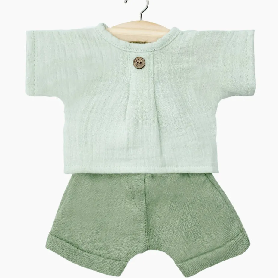 Minikane - Ensemble Salopette Jules - Vert||Minikane - Jules Overalls Set - Green