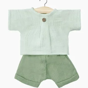 Minikane - Ensemble Salopette Jules - Vert||Minikane - Jules Overalls Set - Green