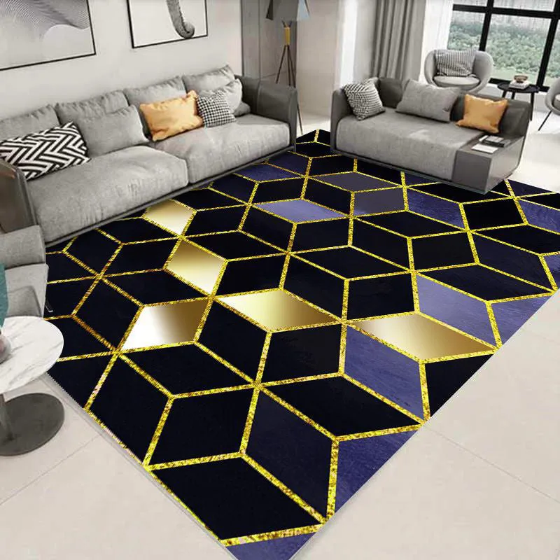 Nordic Style Decorative Rug with Multicolor Patterns - Non-Slip, Stain Resistant, and Washable for Any Room