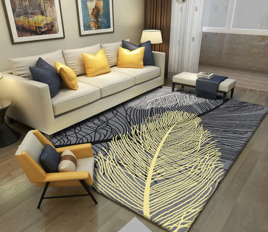 Nordic Style Decorative Rug with Multicolor Patterns - Non-Slip, Stain Resistant, and Washable for Any Room