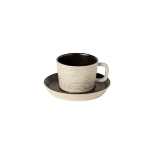 Notos 7 Oz Teacup and Saucer - Latitude Black
