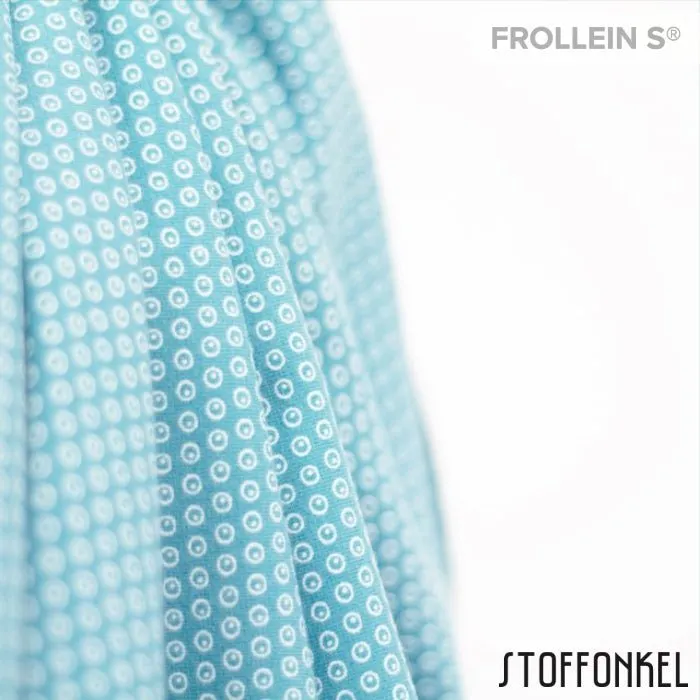 Organic Cotton Jersey - Circles N Dots - Light Blue