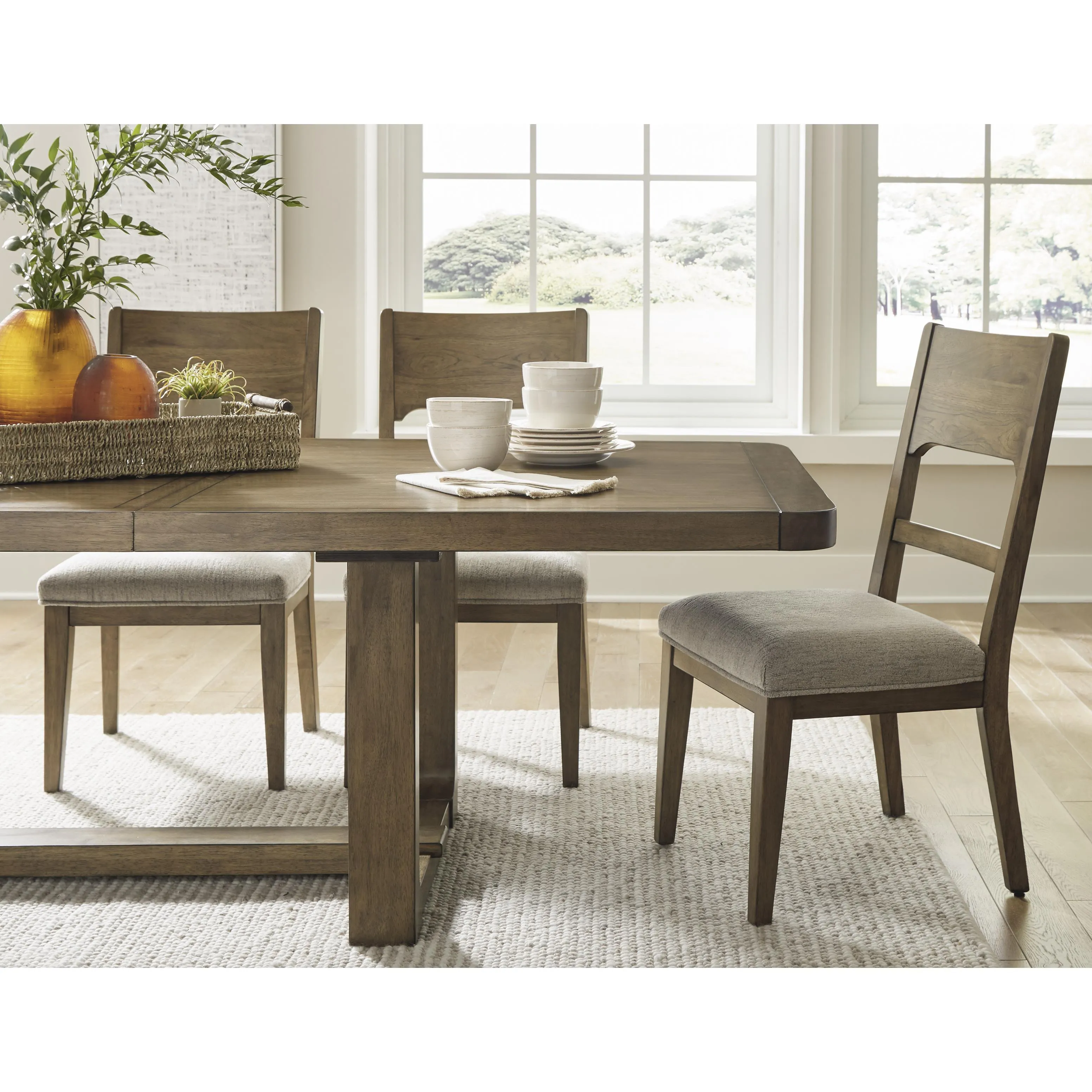 Signature Design by Ashley Cabalynn Dining Table with Trestle Base D974-35