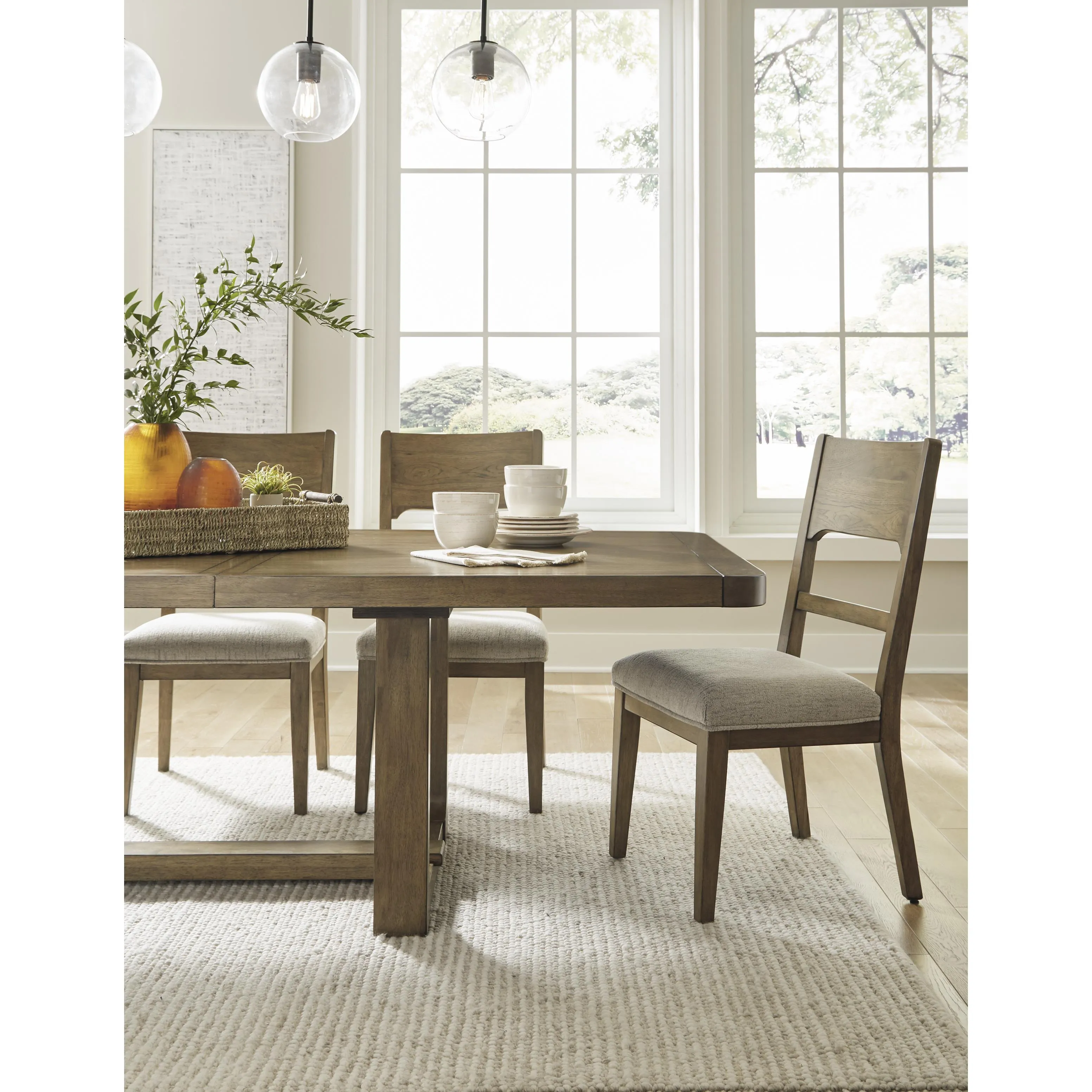 Signature Design by Ashley Cabalynn Dining Table with Trestle Base D974-35